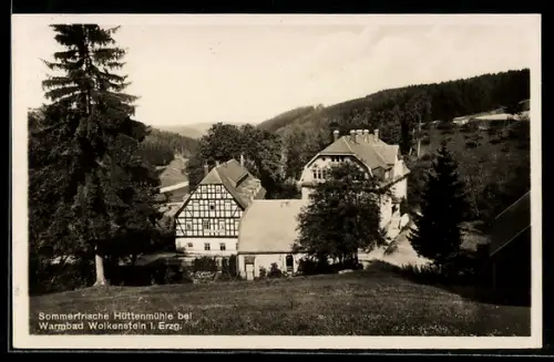 AK Wolkenstein i. Erz., Blick zur Hüttenmühle