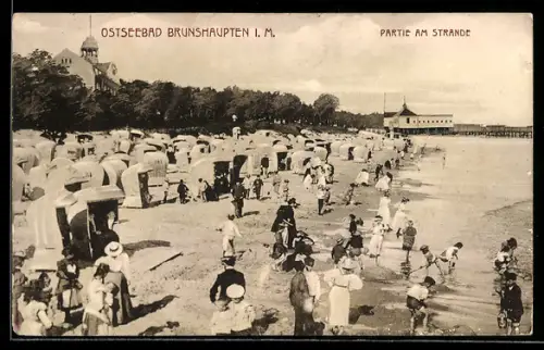 AK Brunshaupten i. M., Partie am Strande