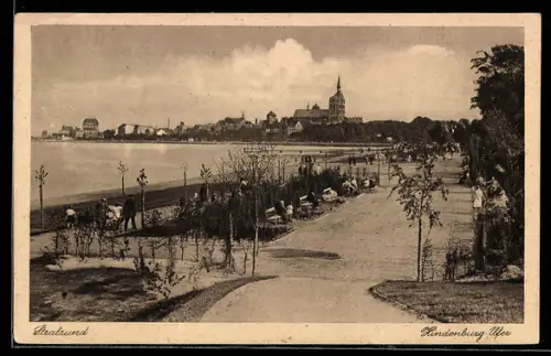 AK Stralsund, Partie am Hindenburg-Ufer