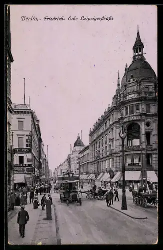 AK Berlin, Friedrichs-Ecke Leipzigerstrasse