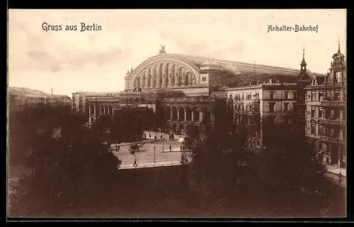 AK Berlin-Kreuzberg, Anhalter-Bahnhof