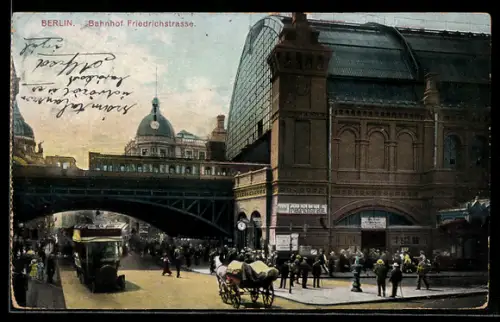 AK Berlin, Bahnhof Friedrichstrasse