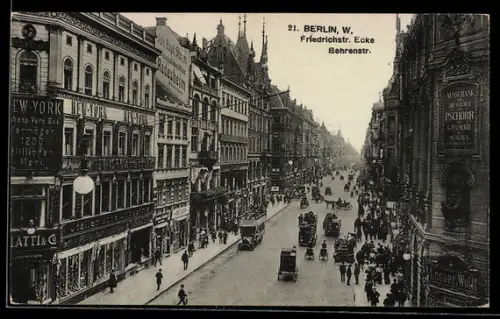AK Berlin, Friedrichstrasse Ecke Behrenstrasse