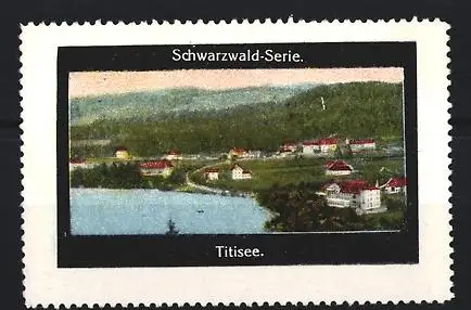 Reklamemarke Titisee, Schwarzwald-Serie, Seeansicht