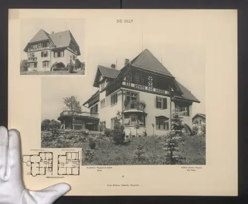Fotografie Friedrich Wolfrum, Düsseldorf, Ansicht Kölliken /Aargau, Villa Matter, Grossformat 40 x 36cm