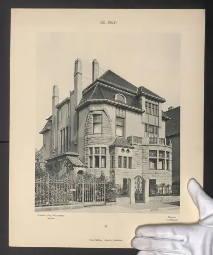 Fotografie Friedrich Wolfrum, Düsseldorf, Ansicht Hannover, Villa in der Lüerstrasse 8, Architekt Dr. Ferd. Eichwede