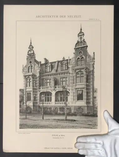 Fotografie Kanter & Mohr, Berlin, Ansicht Cöln am Rhein, Villa am Sachsenrng 59, Architekt Johann Böhm, 48 x 36cm