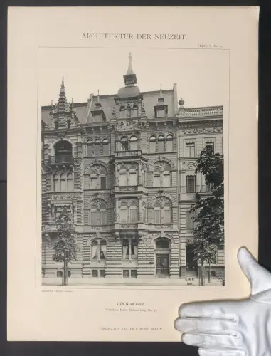 Fotografie Kanter & Mohr, Berlin, Ansicht Cöln am Rhein, Wohnhaus am Kaiser Wilhelm-Ring 46, Arch. Bernhard Nepker