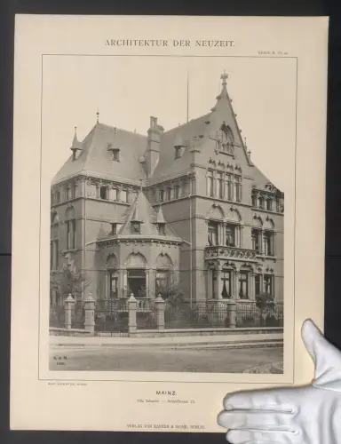 Fotografie Kanter & Mohr, Berlin, Ansicht Mainz, Villa Schaefer in der Schul-Strasse 23, Architejkt Karl Schwarze