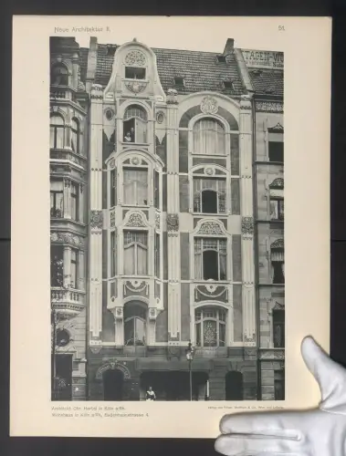 Fotografie Friedrich Wolfrum, Wien, Ansicht Köln a. Rh., Wohnhaus in der Sudermannstrasse 4, Architekt Chr. Hertel