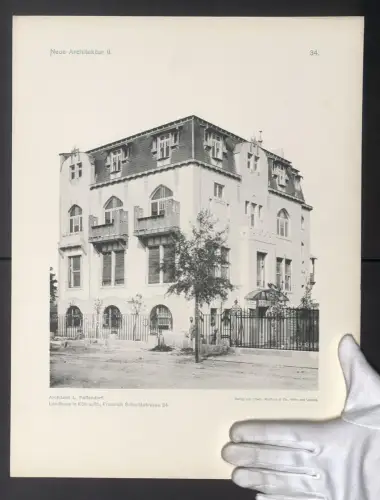 Fotografie Friedrich Wolfrum, Wien, Ansicht Köln a. Rh., Landhaus in der Friedrich Schmittstrasse 24, 44 x 33cm
