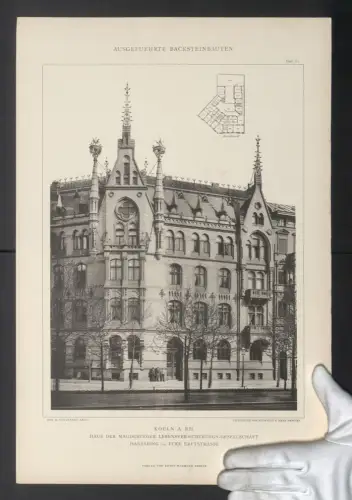 Fotografie Roemmler & Jonas, Dresden, Ansicht Köln a. Rh., Haus der Magdeburger Lebensversicherungs-Gesellschaft