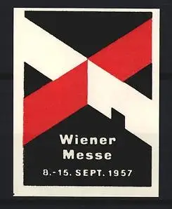 Reklamemarke Wien, Wiener Messe 1957, Abstraktes Design