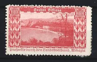 Reklamemarke Wien, Adria-Ausstellung 1913, Seebad Sistiana