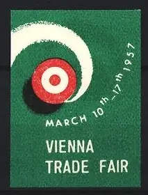 Reklamemarke Wien - Vienna, Vienna Trade Fair 1957, Zielscheibe