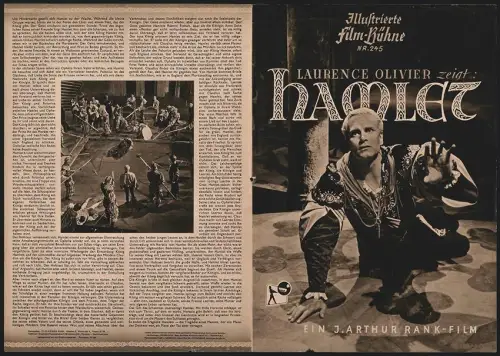 Filmprogramm IFB Nr. 245, Hamlet, Laurence Olivier, Jean Simmons, Regie: Laurence Olivier