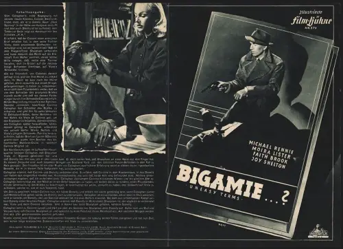 Filmprogramm IFB Nr. 275, Bigamie, Michael Rennie, Moira Lister, Regie: Vernon Sewell