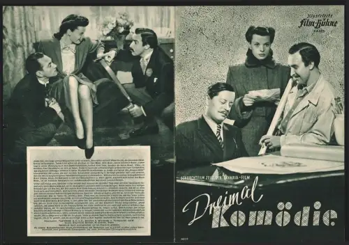 Filmprogramm IFB. Nr. 1039, Dreimal Komödie, Ferdinand Marian, Margot Hielscher, Regie: Tourjansky