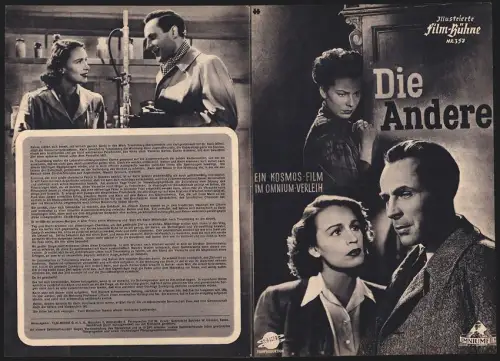 Filmprogramm IFB Nr. 357, Die Andere, Lotte Koch, Wolfgang Lukschy, Regie: Alfred E. Stier