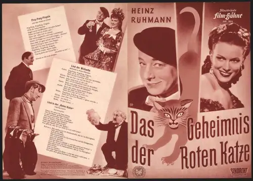 Filmprogramm IFB Nr. 364, Das Geheimnis der Roten Katze, Heinz Rühmann, Angelika Hauff, Regie: Helmut Weiss