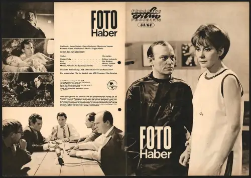 Filmprogramm PFP Nr. 34 /64, Foto Haber, Zoltan Latinovits, Éva Ruttkai, Regie: Zoltan Várkonyi