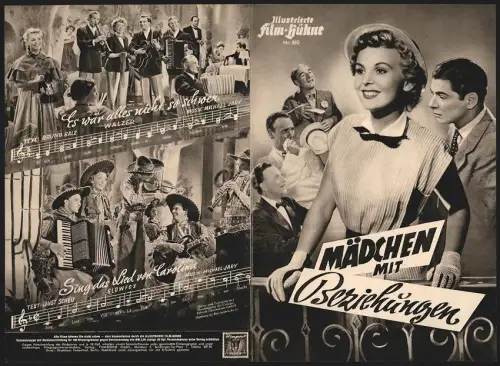 Filmprogramm IFB Nr. 893, Mädchen mit Beziehungen, Rudolf Prack, Willy Fritsch, Regie: Akos von Rathony