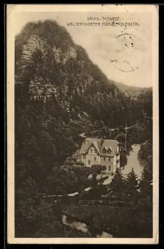 AK Waltersdorf /Polenztal, Gasthaus Waltersdorfer Mühle