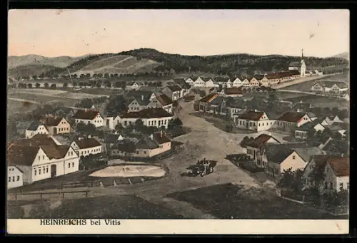 Künstler-AK Vitis, Heinreichs, Strassenpartie mit Kirche