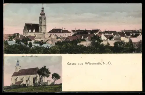 AK Wiesmath /N.-Ö., Teilansicht, St. Annakirche