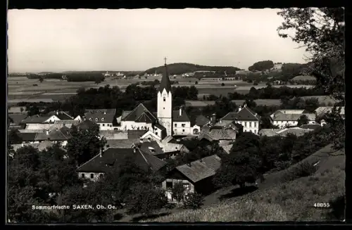 AK Saxen /Ob. Oe., Gesamtansicht des Ortes
