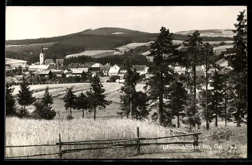 AK Oberneukirchen /Ob. Öst., Panorama mit Kirche