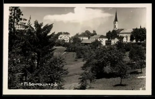 AK Maria Schmolln /O.Ö., Panorama mit Kirche