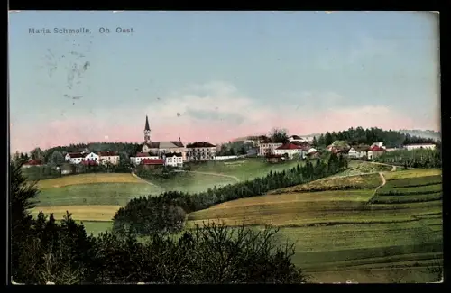 AK Maria Schmolln /Ob. Oest., Panorama mit Kirche