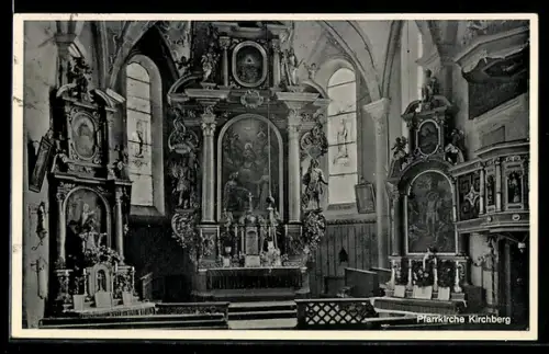 AK Kirchberg bei Mattighofen, Pfarrkirche, Innenansicht mit Hochaltar