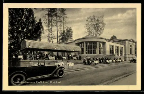 AK Bad Hall, Trinkhalle-Terrasse Café Lauf