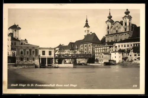 AK Steyr, Zusammenfluss Enns und Steyr