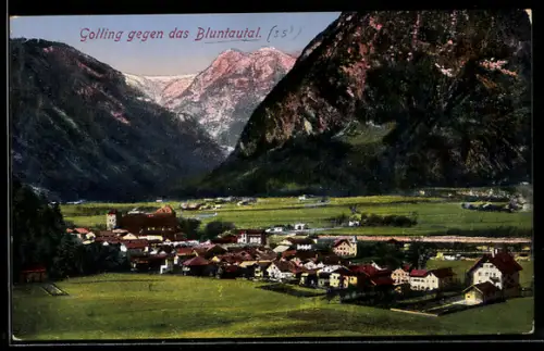 AK Golling, Panorama mit Blick gegen das Bluntautal