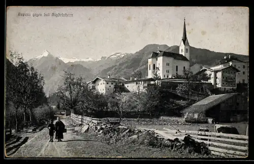 AK Kaprun, Totalansicht gegen das Kitzsteinhorn