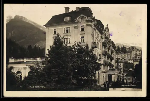 AK Bad Gastein, Partie am Hotel
