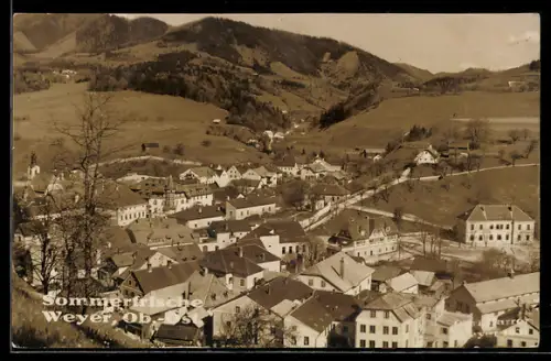 AK Weyer /Ob.-Öst., Ortsansicht vom Berghang aus
