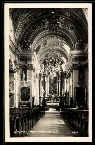 AK Lambach /O.-Ö., Inneres der Stiftskirche