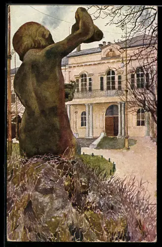 Künstler-AK Bad Hall /Oberösterreich, Kurhaus
