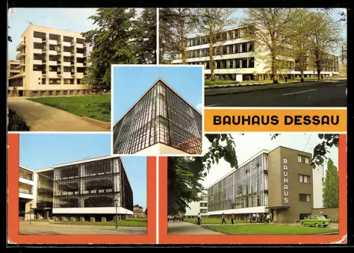 AK Dessau, Bauhaus, Atelierhaus, Werkstättentrakt