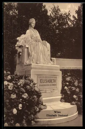AK Kaiserin Elisabeth (Sissi) von Österreich, Denkmal in Wien