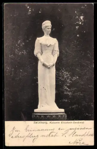 AK Salzburg, Denkmal Kaiserin Elisabeth (Sissi) von Österreich