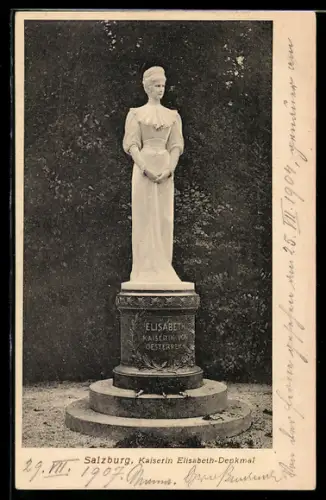 AK Salzburg, Kaiserin Elisabeth (Sissi) -Denkmal