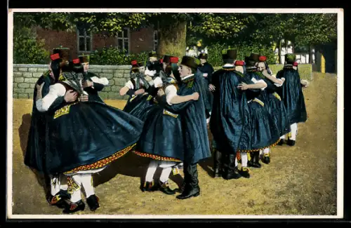 AK Schwälmer Tanz, hessische Tracht