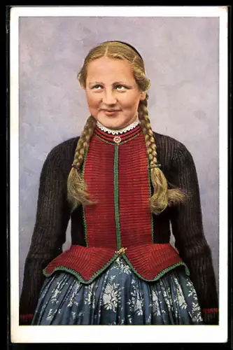 AK Schlitzer Mädchen in hessischer Tracht