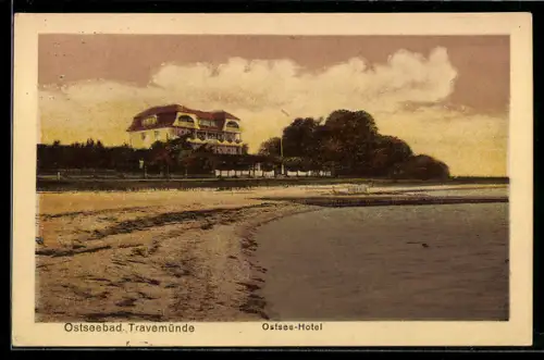 AK Travemünde, Blick zum Ostsee-Hotel