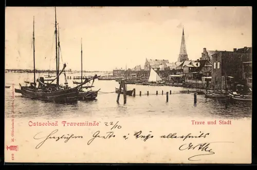 AK Travemünde, Trave und Stadt